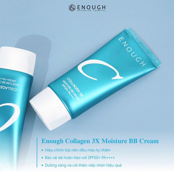 KEM NỀN BB ENOUGH COLLAGEN 3X MOISTURE BB CREAM SPF50+ PA++++ 50ML