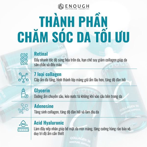 TINH CHẤT ENOUGH COLLAGEN 3X MOISTURE AMPOULE 50ML