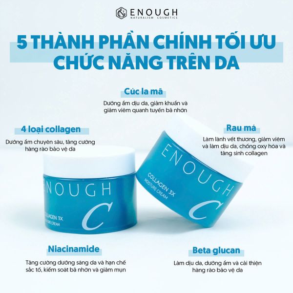 KEM DƯỠNG ẨM ENOUGH COLLAGEN 3X MOISTURE CREAM 50ML