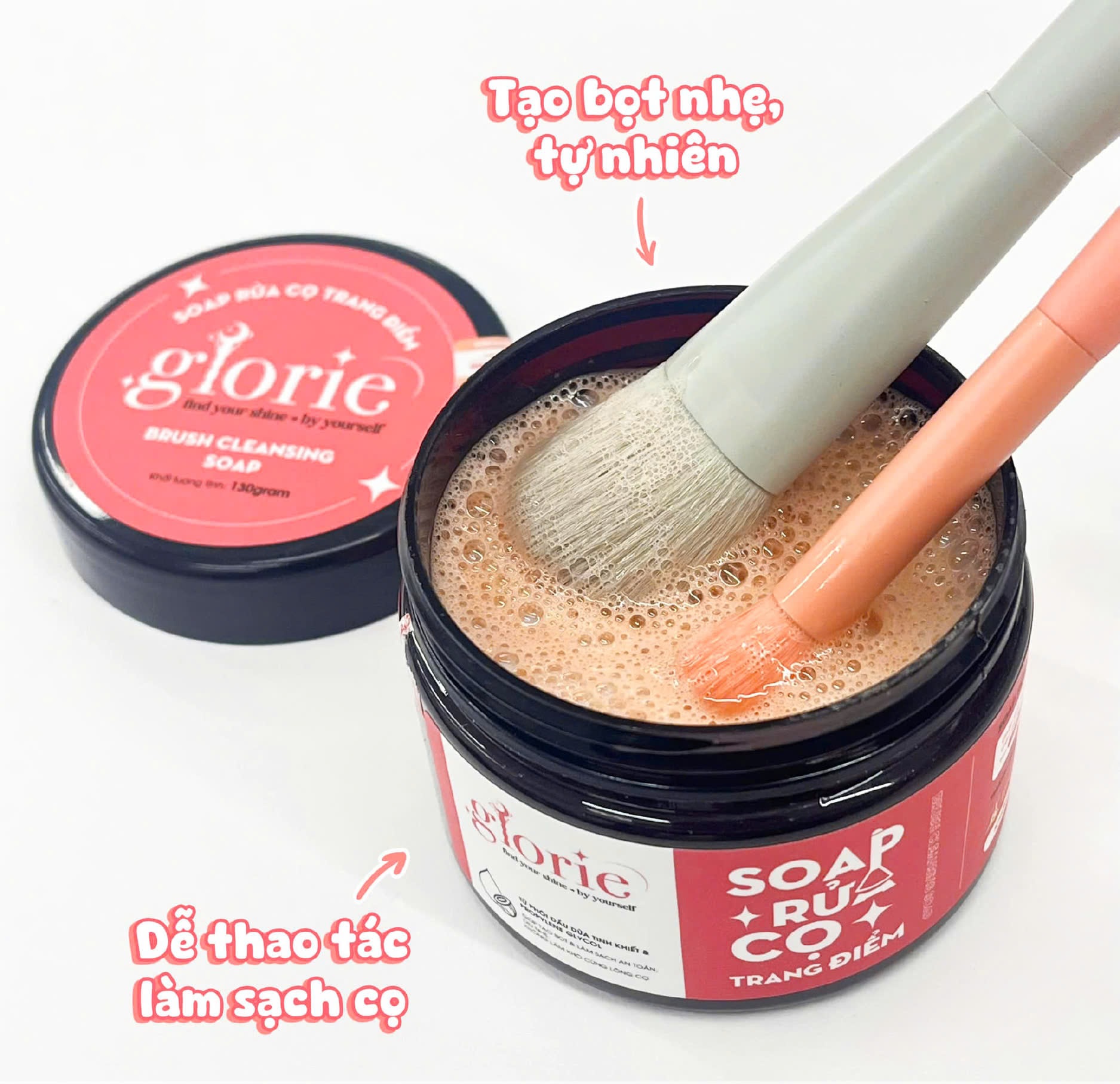 SÁP RỬA CỌ TRANG ĐIỂM GLORIE BRUSH CLEANSING SOAP 130G – DN Cosmetics | #1 Mỹ Phẩm chính hãng chất lượng số 1 Đà Nẵng