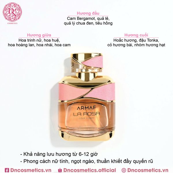 NƯỚC HOA ARMAF LA ROSA POUR FEMME EAU DE PARFUM 100ML