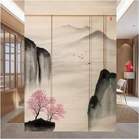 Mành tre trúc trang trí vẽ tranh