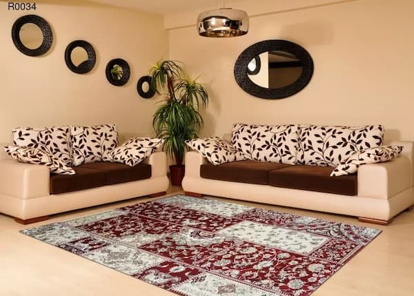 Thảm trải sàn họa tiết màu đỏ