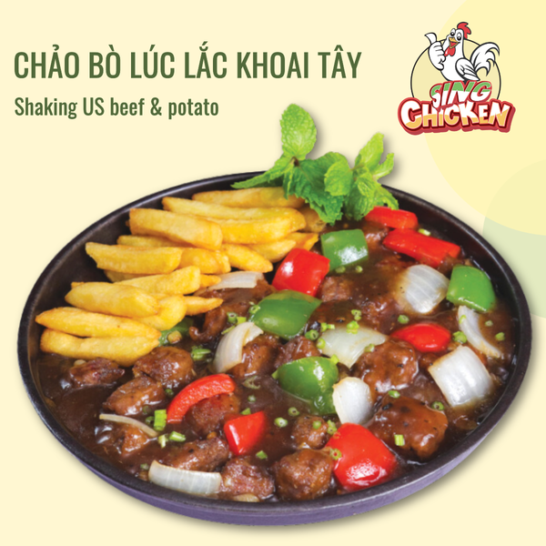  Chảo bò lúc lắc khoai tây 