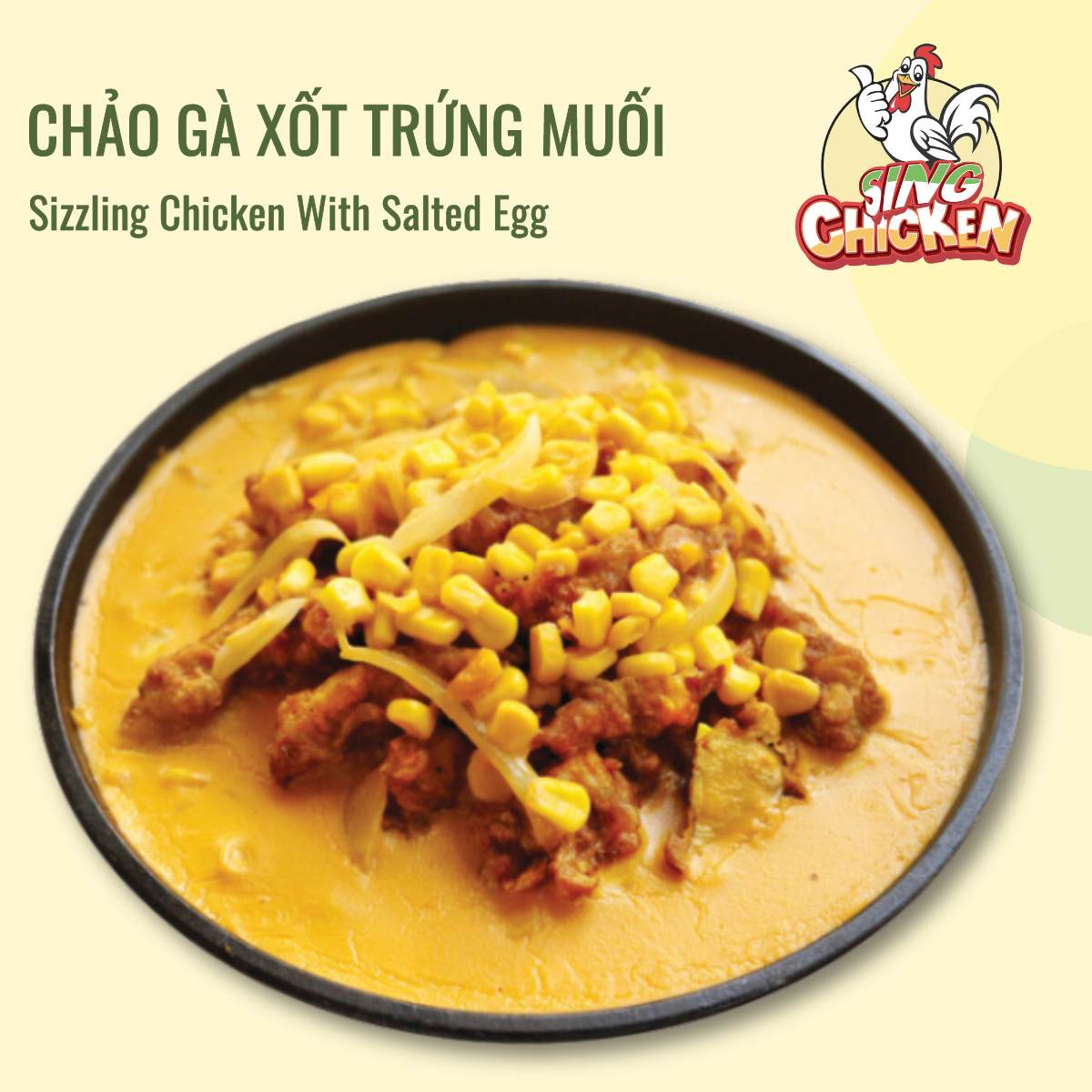  Chảo gà xốt trứng muối 
