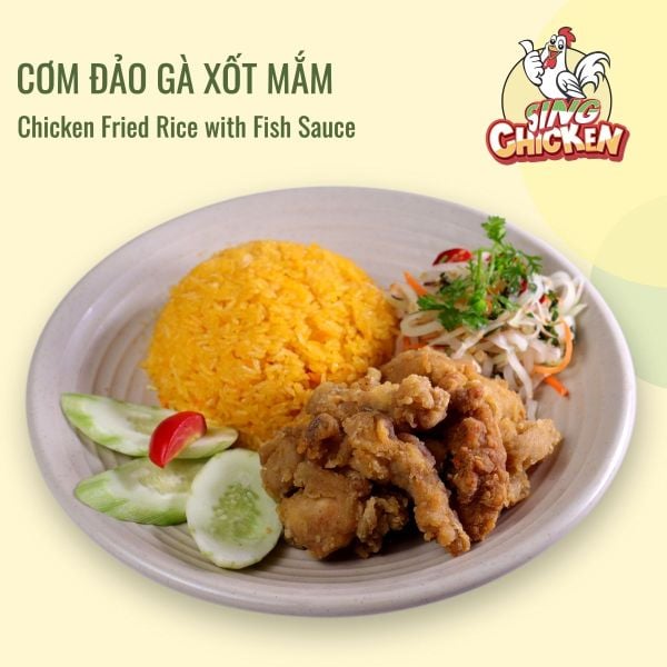  Cơm đảo gà xốt mắm 