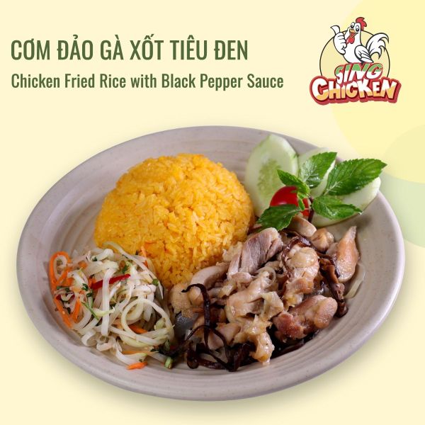  Cơm đảo gà xốt tiêu đen 