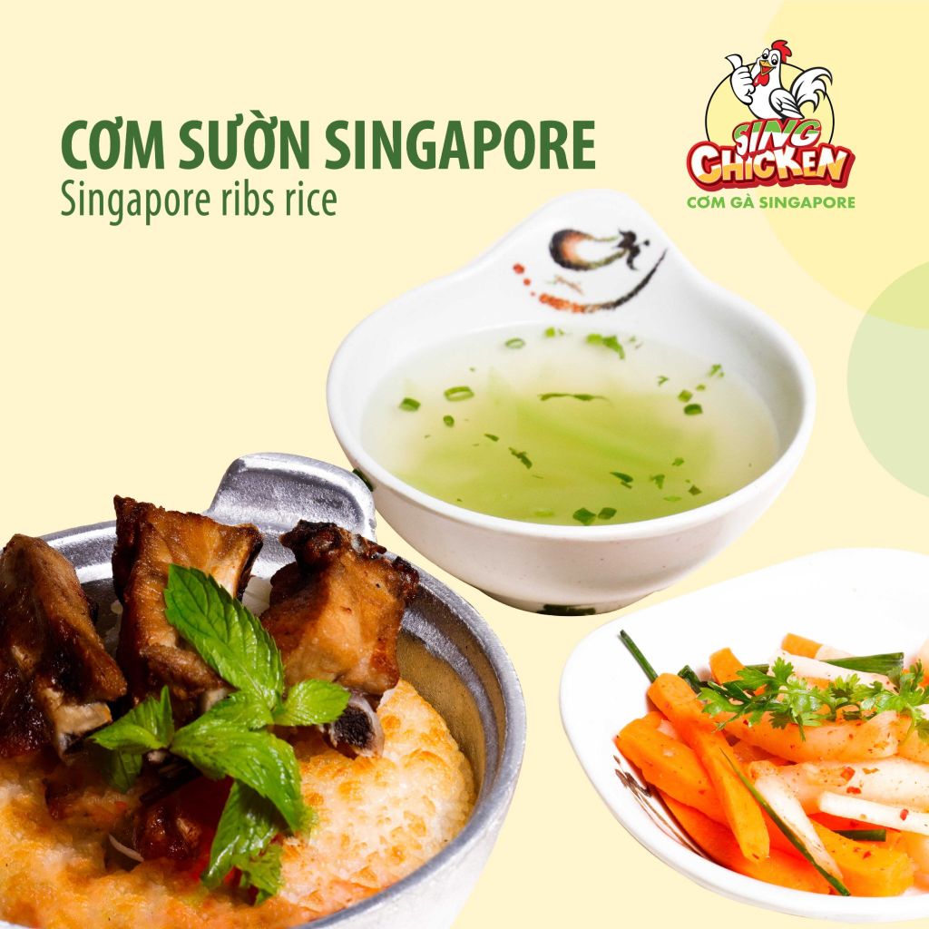  Cơm sườn singapore 