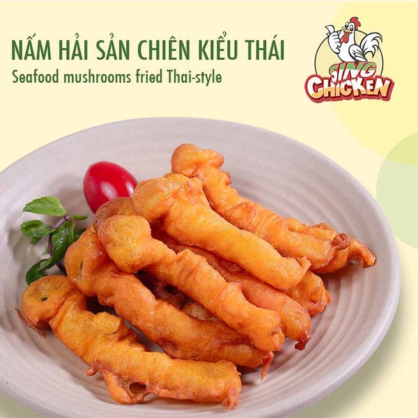  Nấm Hải sản chiên kiểu Thái 