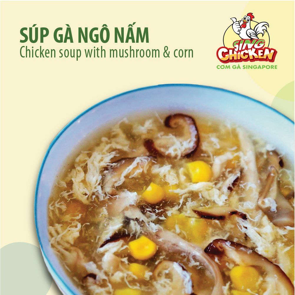  Súp Gà Ngô Nấm 