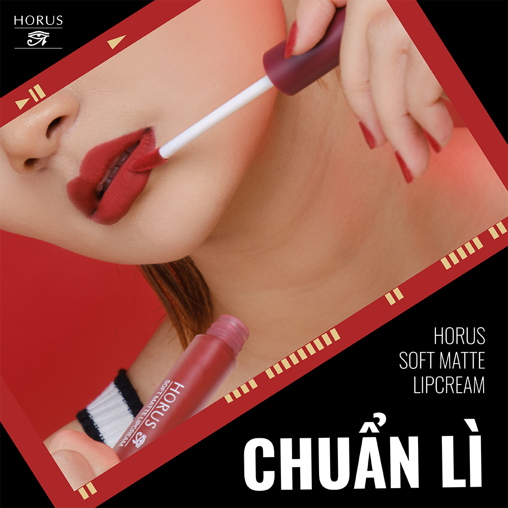 01. PEACH CHOCOLATE - CAM ÁNH NÂU HORUS SOFT MATTE LIPCREAM