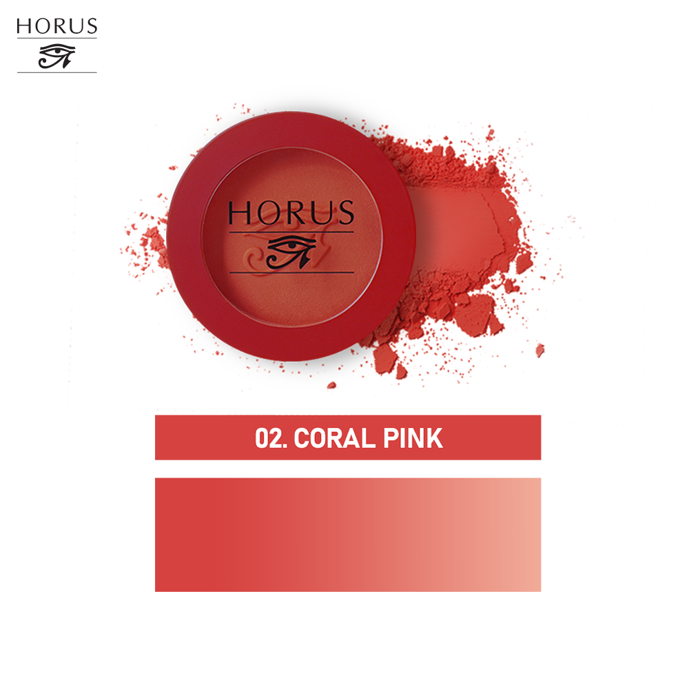 02. Hồng San Hô Phấn Má Horus Phấn má Long - Lasting Blusher 4g