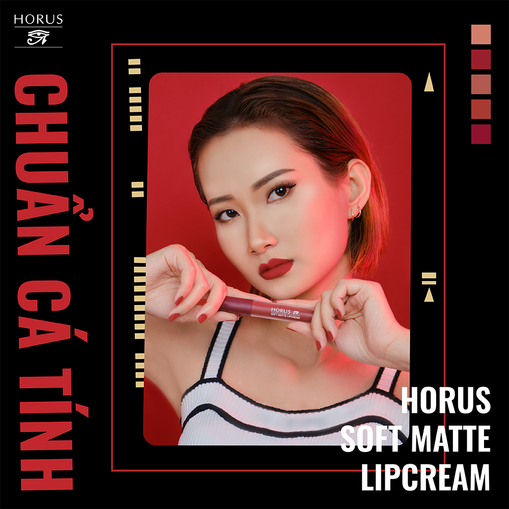 04. LOLLIPOP - CAM ĐỎ ĐẤT HORUS SOFT MATTE LIPCREAM