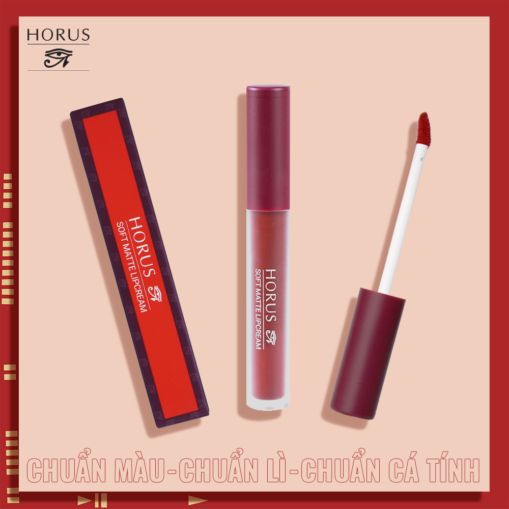 01. PEACH CHOCOLATE - CAM ÁNH NÂU HORUS SOFT MATTE LIPCREAM