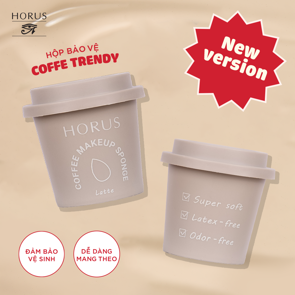 Horus Mút trang điểm Coffee Make Up Sponge