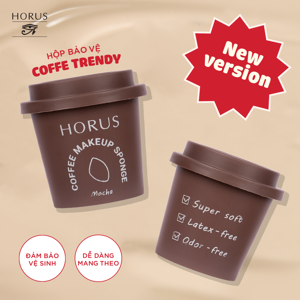 Horus Mút trang điểm Coffee Make Up Sponge