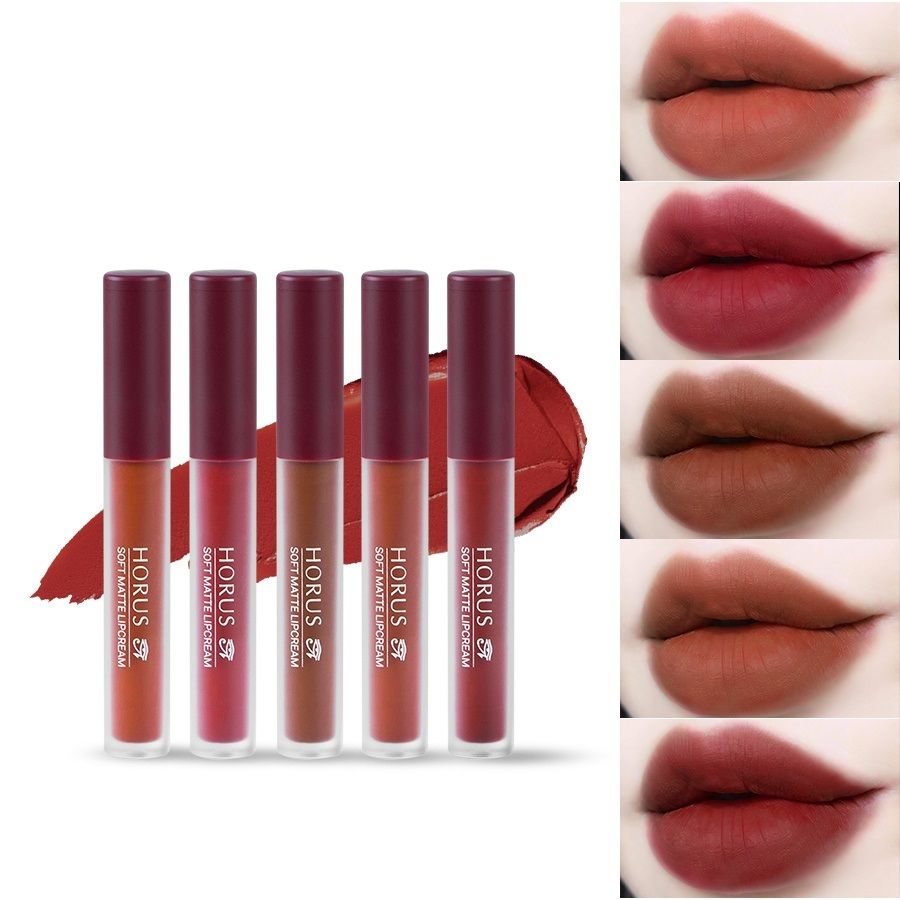 Combo Son Kem Horus Soft Matte Lipcream 3g + Horus Soft Velvet Matte Lipcream 3.6g