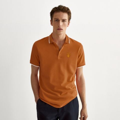  Polo Shirt Thêu Ong  -  Nâu 