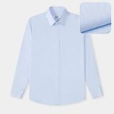  Áo Sơ Mi Cao Cấp Relax-Fit Xanh Nhạt Dệt Vân Nổi - Màu 9 