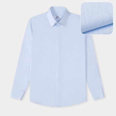  Áo Sơ Mi Cao Cấp Relax-Fit Xanh Nhạt Dệt Vân Nổi - Màu 9 