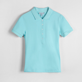  Polo Nữ LC Logo Ngực - Xanh Ngọc (Hàng Outlet không đổi trả) 