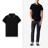  Polo FR phối cổ viền - Mẫu 3 - Đen 