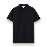  X Polo LC Cổ trơn viền tay - Đen (Hàng Outlet không đổi trả ) 