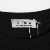  (Hàng Outlet không đổi trả) Phông Nữ Glenda Cổ Tròn Trơn - Đen 