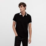 Polo FR phối cổ viền vàng - Đen (Hàng Outlet không đổi trả) 