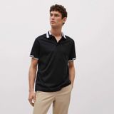  Polo FR Viền Cổ - Đen (Hàng Outlet không đổi trả) 