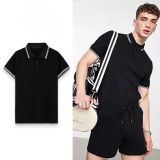  Polo FR phối cổ viền trắng - Đen (Hàng Outlet không đổi trả ) 