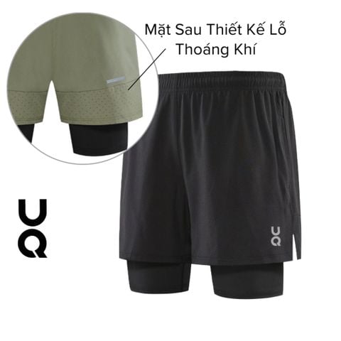  Quần Shorts Chạy Bộ Tập Gym 2 lớp - UQ Premium 