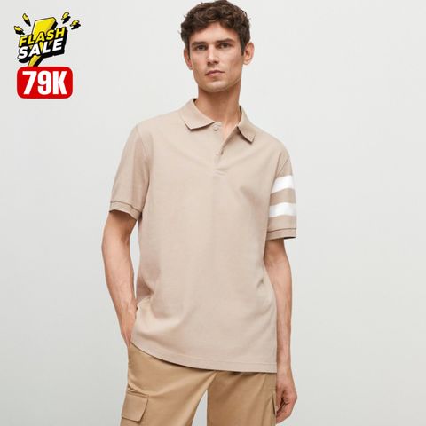  Polo Shirt Vạch Tay  -  Be 