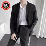  Blazer cao cấp 3 lớp Relax Fit Basic - Đen 