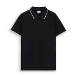  T2 Polo KZ viền cổ logo ngực - Đen (Hàng Outlet không đổi trả) 