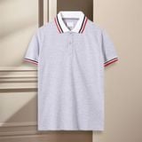  T2 Polo Lev Phối Cổ  -  Ghi (Hàng Outlet không đổi trả) 