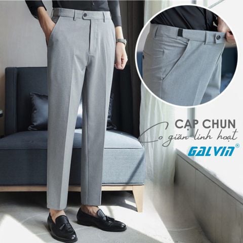  Quần Âu Cao Cấp Cạp Chun Sườn Ẩn - Ghi Sáng 