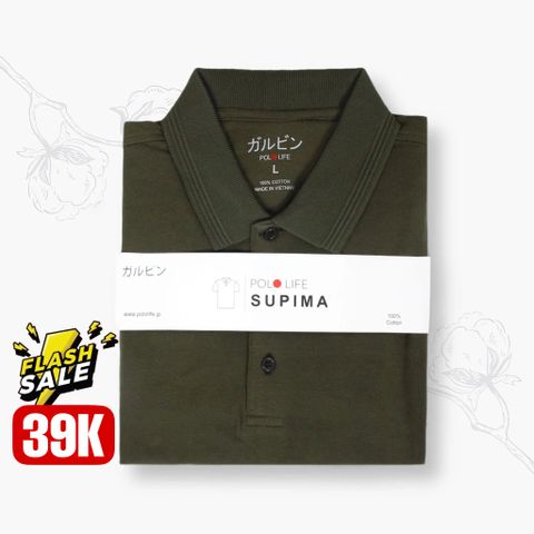  Polo Life Pure Cotton - Xanh Rêu 