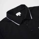  T2 Polo KZ viền cổ logo ngực - Đen (Hàng Outlet không đổi trả) 