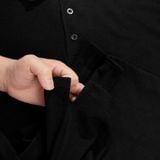  T2 Polo KZ viền cổ logo ngực - Đen (Hàng Outlet không đổi trả) 