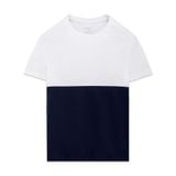  Tee Regular Fit Phối Thân - Trắng Navy 