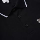  T2 Polo KZ viền cổ logo ngực - Đen (Hàng Outlet không đổi trả) 