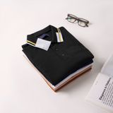 Polo FR phối cổ viền vàng - Đen (Hàng Outlet không đổi trả) 