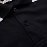  Polo FR Viền Cổ - Đen (Hàng Outlet không đổi trả) 