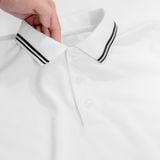  Polo Viền cổ ZR - Trắng (Hàng Outlet không đổi trả ) 