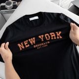  Áo Thun 100% Cotton - Newyork - Đen 