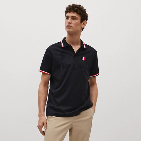  T2 Polo ZR Paris  -  Đen (Hàng Outlet không đổi trả) 