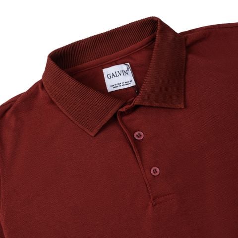  Polo Galvin Cổ Dệt - màu Bordeaux 