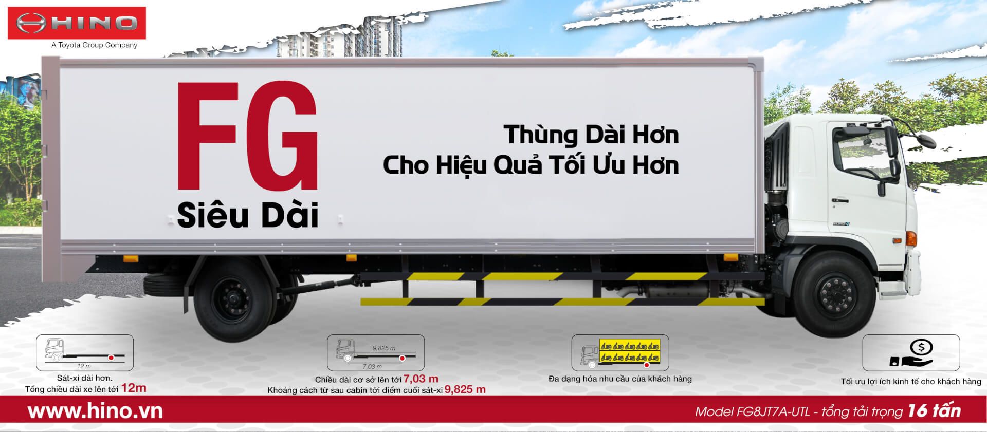  Hino Xe tải thùng mui bạt FG8JT7A 