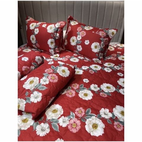  Bộ chăn ga gối Poly Cotton Bellahome họa tiết 